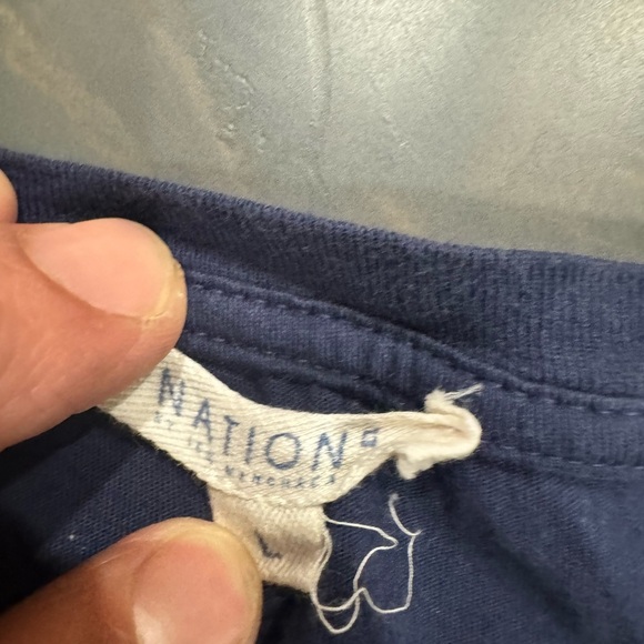 Nation LTD Drop Waist Ruffle Tank Dress Navy Size Large - Picture 2 of 3